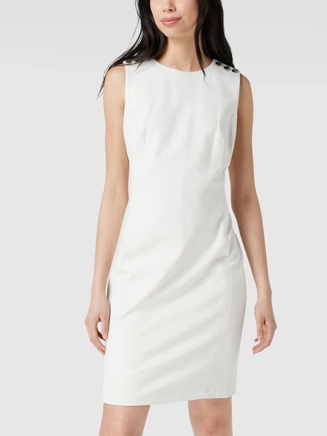 Lauren Ralph Lauren Knielanges Kleid Mit Akzenten In Metallic - Ecru – Bild 4