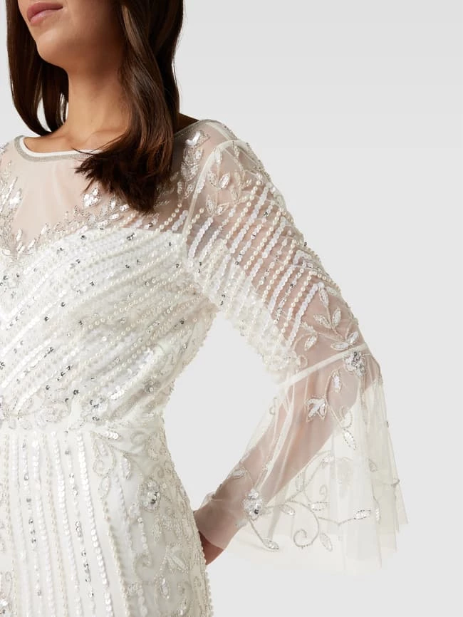 Adrianna Papell Cocktailkleid Mit Paillettenbesatz - Offwhite – Bild 6