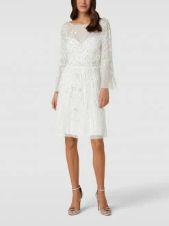 Adrianna Papell Cocktailkleid Mit Paillettenbesatz - Offwhite