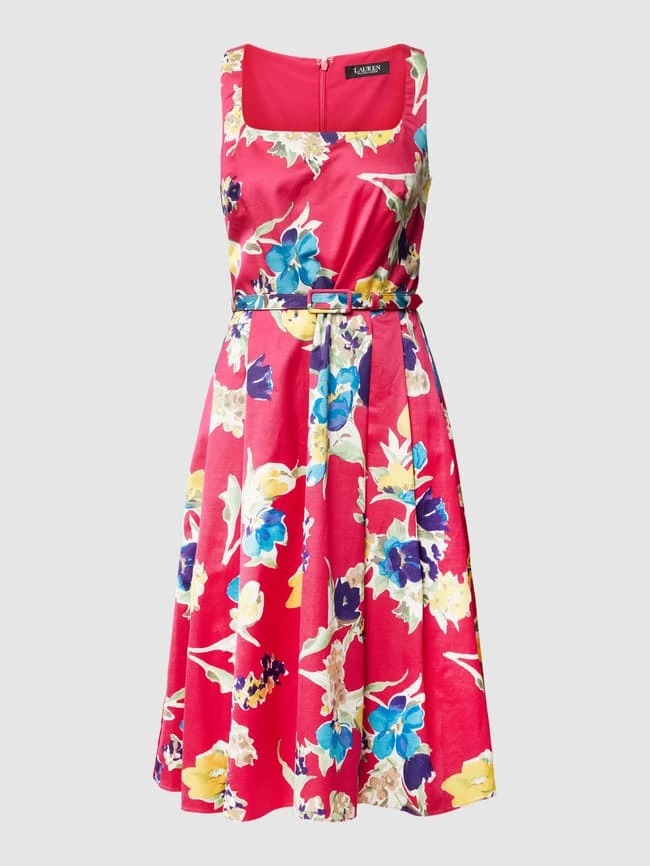 Lauren Ralph Lauren Cocktailkleid Mit Karree-Ausschnitt Modell 'Havram' - Pink Meliert – Bild 2