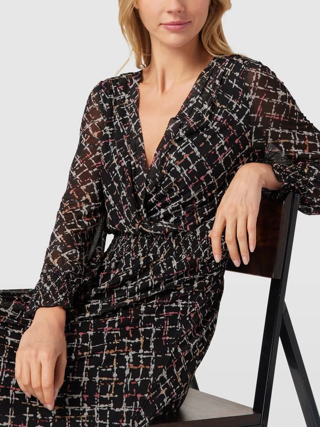 S.Oliver BLACK LABEL Midikleid Mit Allover-Muster - Schwarz – Bild 3