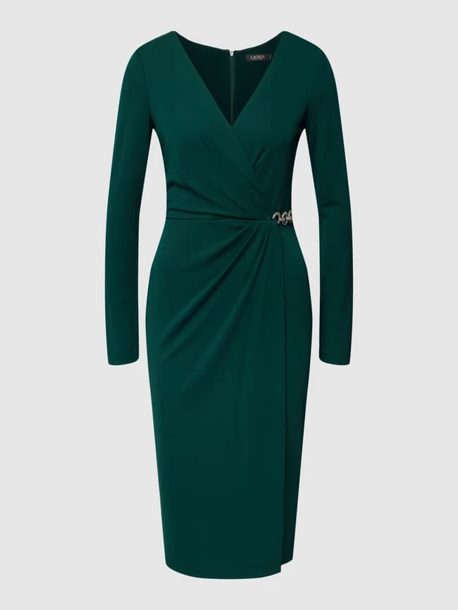 Lauren Ralph Lauren Cocktailkleid In Wickel-Optik Modell 'KINA' - Grün – Bild 2