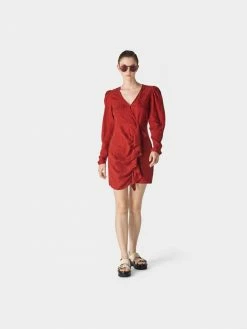 Designers Remix Kleid Mit Rüschen Und Volant - Rot