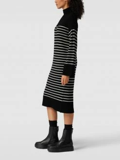 Esprit Collection Sweatkleid Mit Streifenmuster - Schwarz