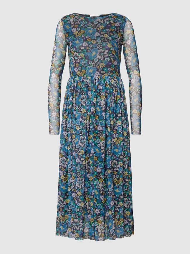 Rich & Royal Midikleid Mit Floralem Allover-Muster - Marineblau – Bild 2