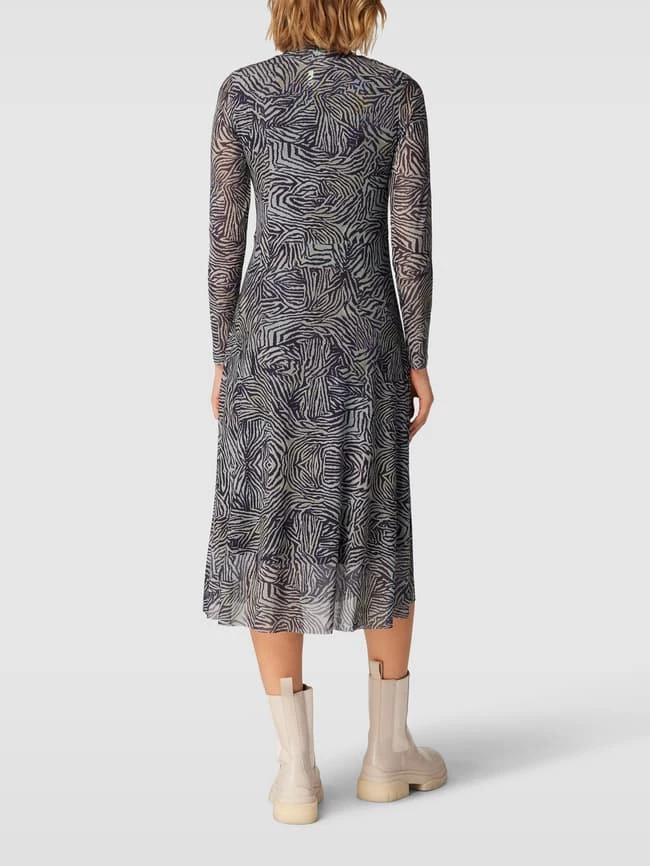 Comma Casual Identity Midikleid Mit Allover-Muster - Schwarz – Bild 5
