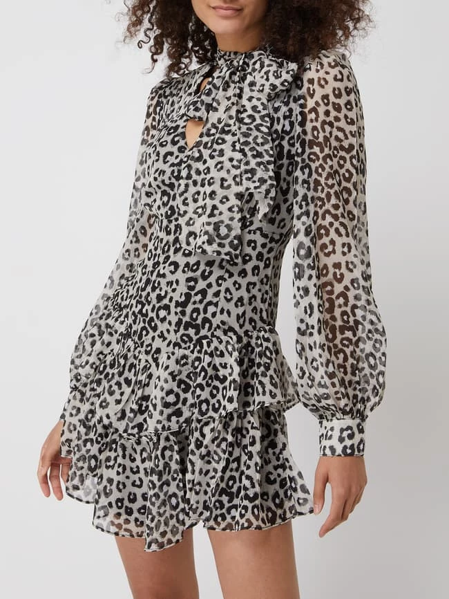 Bardot Minikleid Mit Allover-Muster Modell 'Georgette' - Weiß – Bild 4