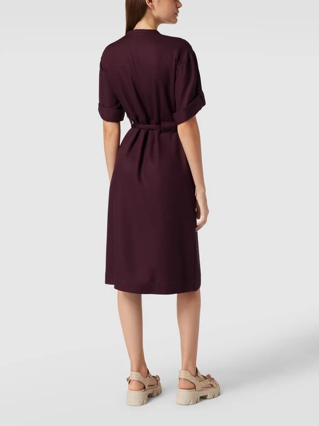 Armedangels Hemdblusenkleid Mit Strukturmuster Modell 'Aamrei' - Bordeaux Rot – Bild 5