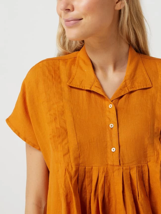 Tonno & Panna Kleid Aus Leinen Modell 'Sarabi' - Cognac – Bild 3