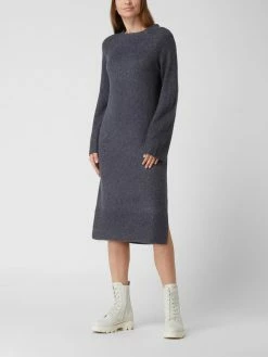 Tom Tailor Strickkleid Aus Viskosemischung - Anthrazit