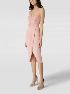 Lipsy Cocktailkleid Mit Stickereien - Altrosa