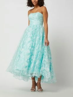 Luxuar Abendkleid Mit Allover-Muster - Mint