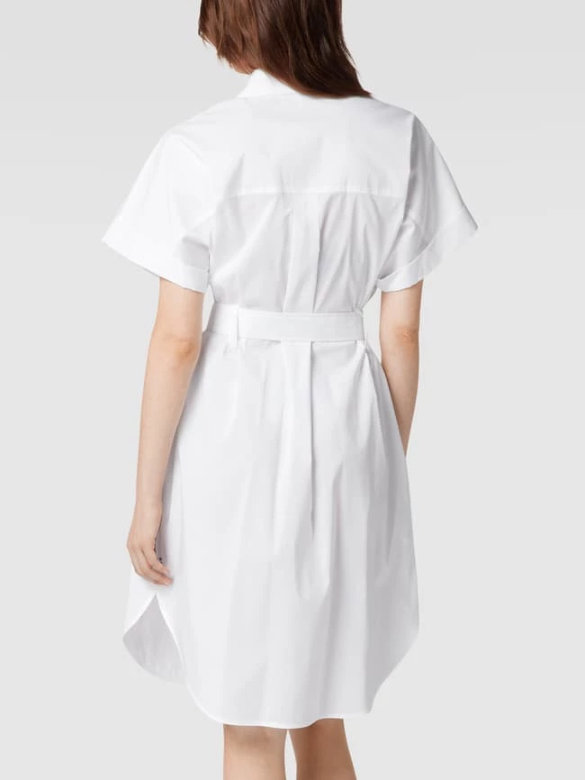 BOSS Blusenkleid In Knielänge Mit Taillengürtel Modell 'Dashile' - Weiß – Bild 5