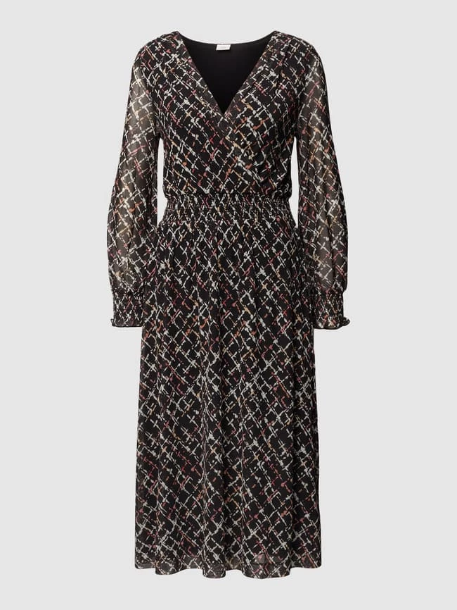 S.Oliver BLACK LABEL Midikleid Mit Allover-Muster - Schwarz – Bild 2