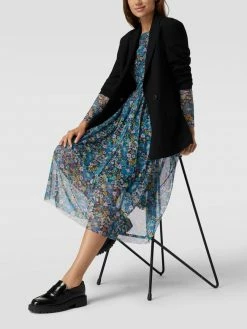 Rich & Royal Midikleid Mit Floralem Allover-Muster - Marineblau