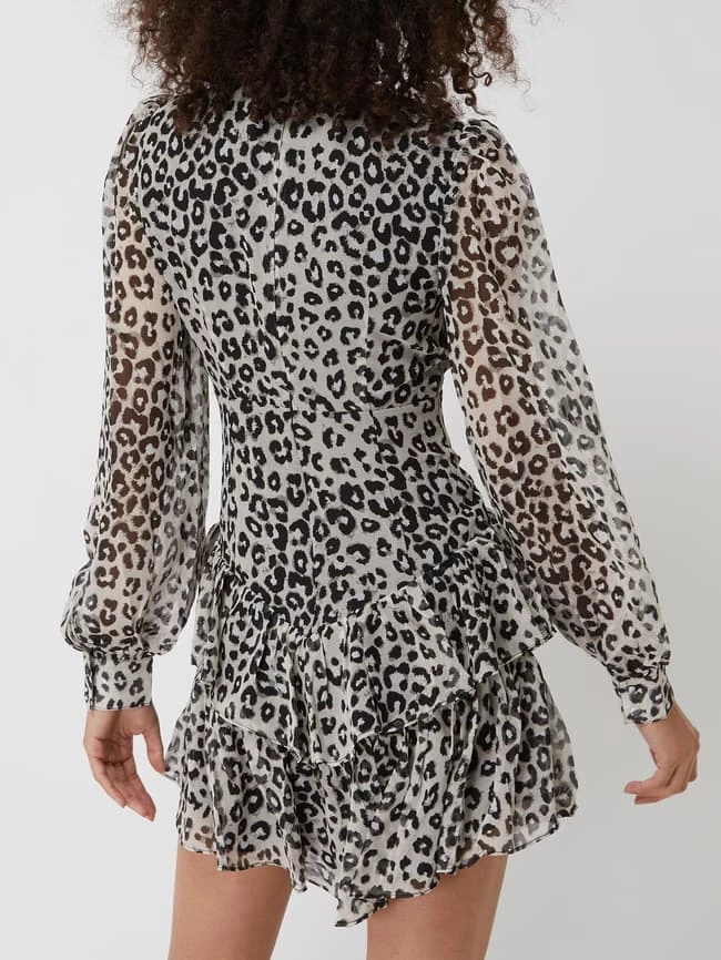 Bardot Minikleid Mit Allover-Muster Modell 'Georgette' - Weiß – Bild 5