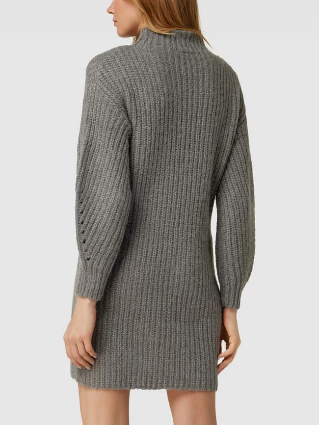 Vila Strickkleid Mit Lochmuster Modell 'VISUBA' - Mittelgrau Meliert – Bild 5