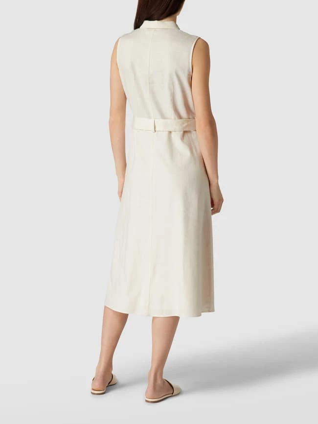Jake*s Collection Midikleid Mit Taillengürtel - Ecru – Bild 5