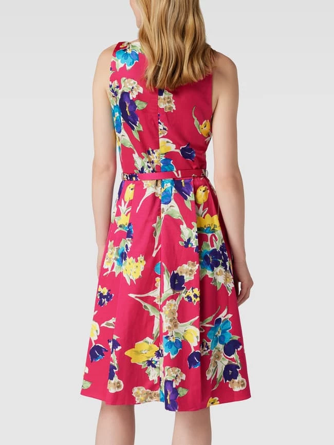 Lauren Ralph Lauren Cocktailkleid Mit Karree-Ausschnitt Modell 'Havram' - Pink Meliert – Bild 5