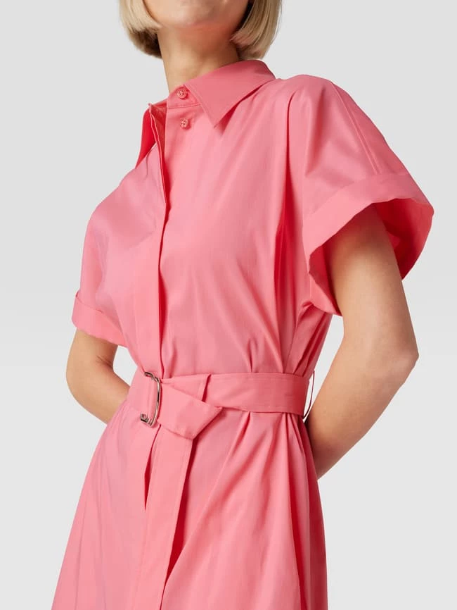 BOSS Blusenkleid In Knielänge Mit Taillengürtel Modell 'Dashile' - Rosa – Bild 3