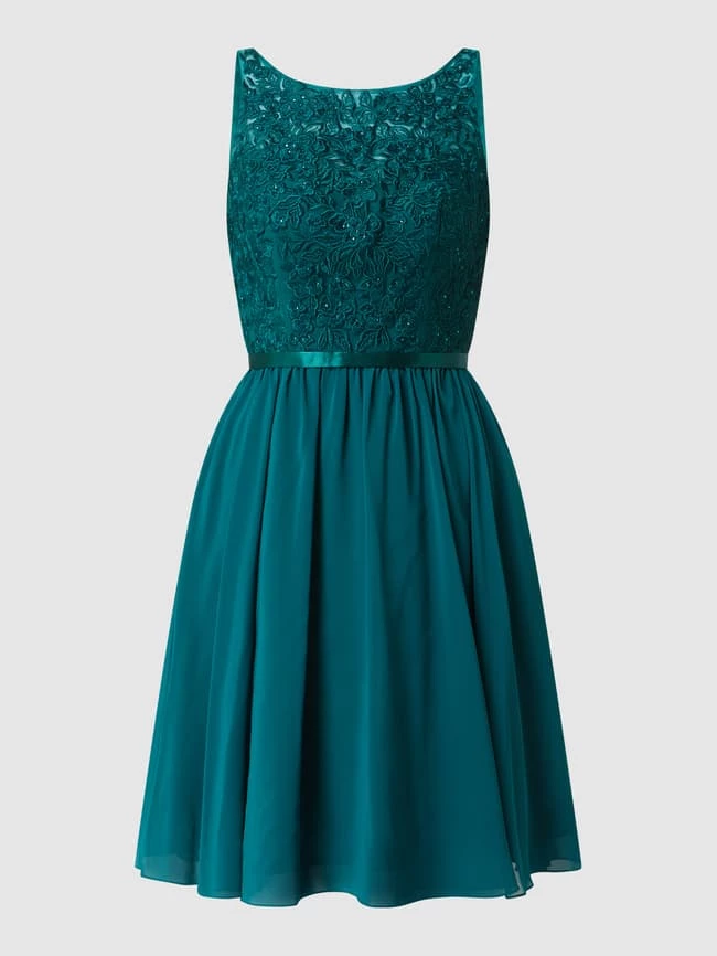 Luxuar Cocktailkleid Mit Strasssteinen - Dunkelgrün – Bild 2