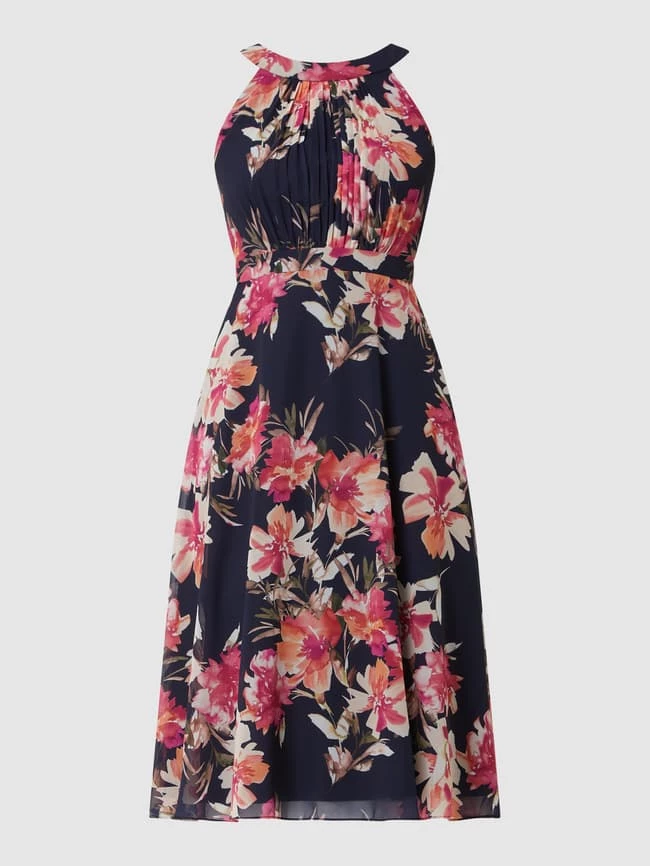 Christian Berg Cocktail Cocktailkleid Mit Floralem Muster - Marineblau – Bild 2
