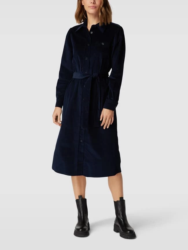 Seidensticker Kleid Mit Taillenband - Marineblau