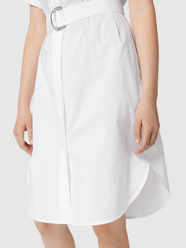 BOSS Blusenkleid In Knielänge Mit Taillengürtel Modell 'Dashile' - Weiß – Bild 3