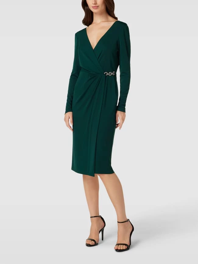 Lauren Ralph Lauren Cocktailkleid In Wickel-Optik Modell 'KINA' - Grün – Bild 4