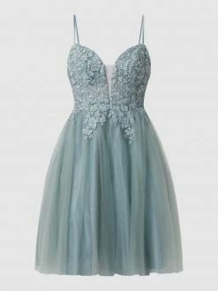 Luxuar Cocktailkleid Mit Glitter-Effekt - Grün