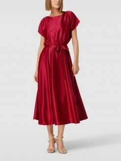 Swing Cocktailkleid Mit Taillenband - Rot
