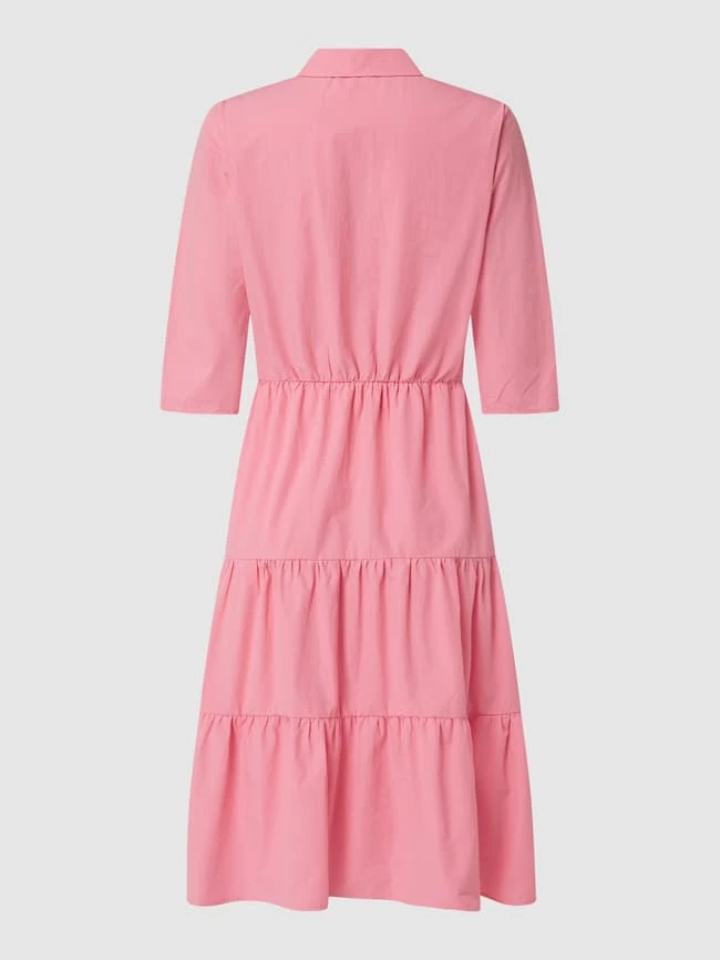 Neo Noir Midikleid Aus Baumwolle Modell 'Jinna' - Pink – Bild 4