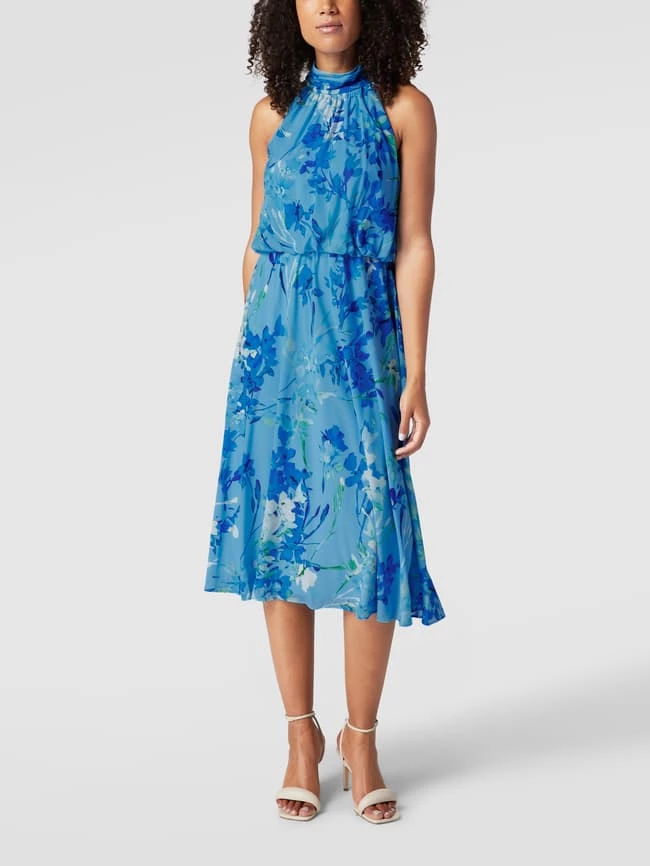 Adrianna Papell Cocktailkleid Mit Floralem Allover-Muster - Bleu – Bild 4