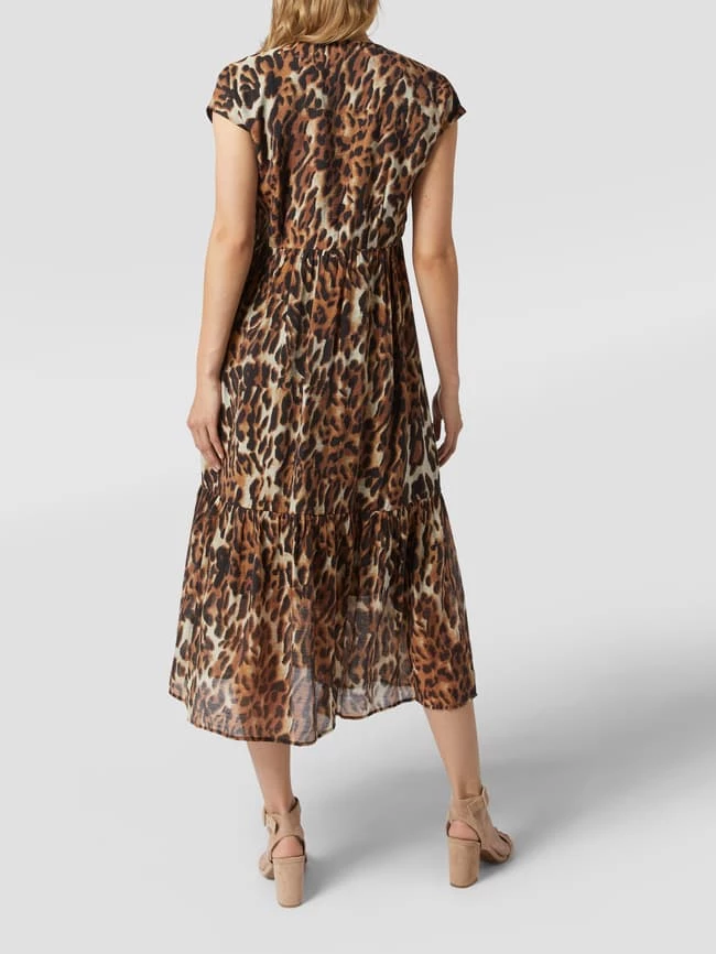 Jake*s Collection Midikleid Mit Leopardenmuster - Mittelbraun – Bild 5