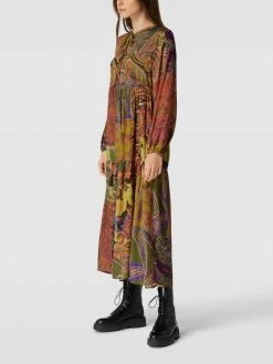 Emily Van Den Bergh Midikleid Mit Allover-Muster Modell 'Paisleypatch Stufenvolant' - Grün