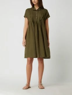 Tonno & Panna Kleid Aus Leinen Modell 'Sarabi' - Khaki