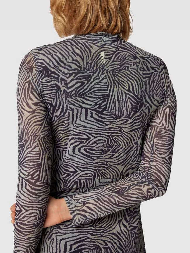 Comma Casual Identity Midikleid Mit Allover-Muster - Schwarz – Bild 3