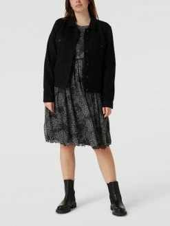 ONLY CARMAKOMA PLUS SIZE Midikleid Mit Allover-Muster - Schwarz