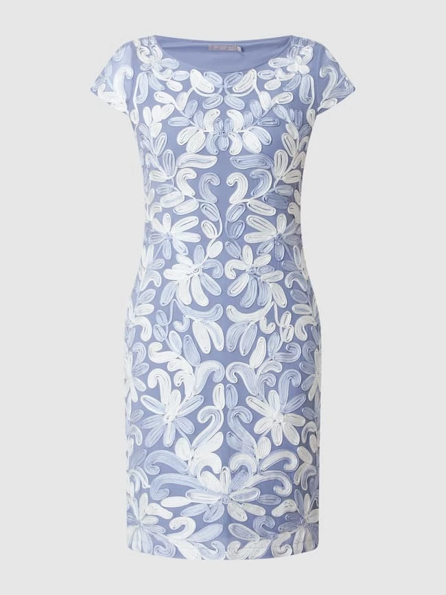 Christian Berg Cocktail Cocktailkleid Mit Floralen Zierborten - Himmelblau – Bild 2