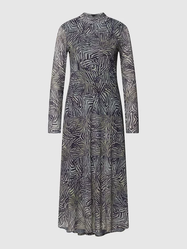 Comma Casual Identity Midikleid Mit Allover-Muster - Schwarz – Bild 2