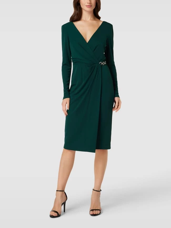 Lauren Ralph Lauren Cocktailkleid In Wickel-Optik Modell 'KINA' - Grün