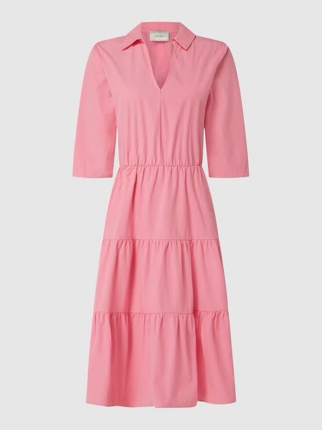 Neo Noir Midikleid Aus Baumwolle Modell 'Jinna' - Pink
