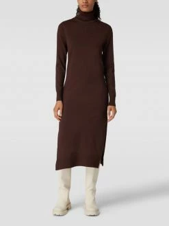 Saint Tropez Midikleid Mit Rollkragen Modell 'Mila' - Dunkelbraun