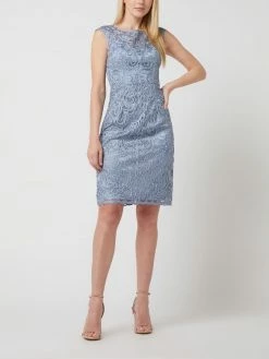 Luxuar Cocktailkleid Mit Zierborten - Bleu