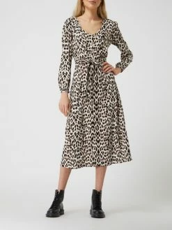 Only Blusenkleid Mit Punktmuster Modell 'Prime' - Sand