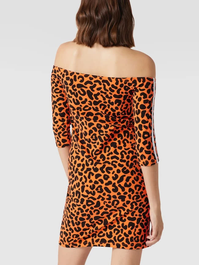 Adidas Originals Off-Shoulder-Minikleid Mit Allover-Animal-Print - Orange – Bild 5