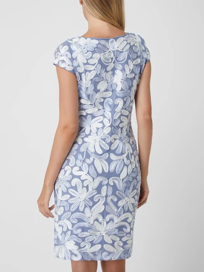 Christian Berg Cocktail Cocktailkleid Mit Floralen Zierborten - Himmelblau – Bild 5